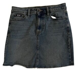 DKNY Jeans Women's Denim Skirt Blue Size 4 Frayed‎ Hem Casual Mini Skirt